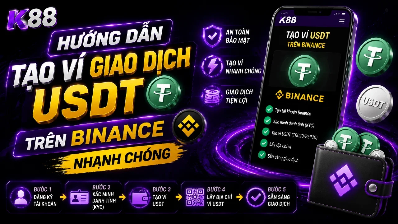 K88 K88 Hướng Dẫn Tạo Ví Giao Dịch USDT Trên Binance Nhanh Chóng